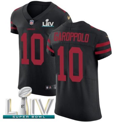 Nike 49ers #10 Jimmy Garoppolo Black Super Bowl LIV 2020 Alternate Stitched NFL Vapor Untouchable Elite Jersey