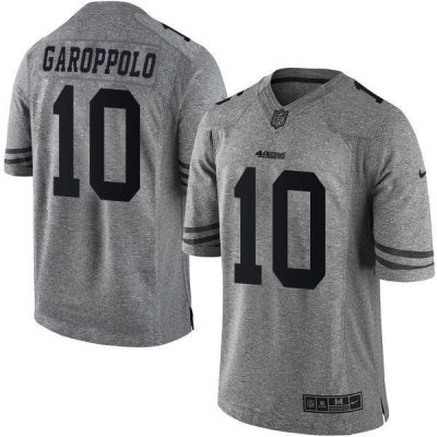 Nike 49ers #10 Jimmy Garoppolo Gray Stitched NFL Limited Gridiron Gray Jersey