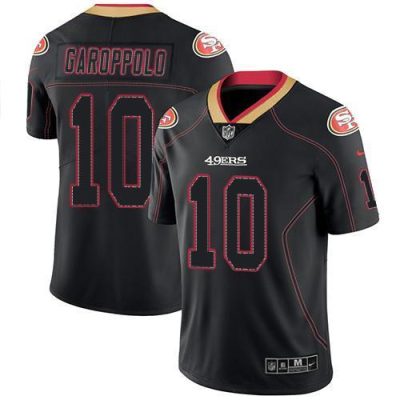 Nike 49ers #10 Jimmy Garoppolo Lights Out Black Stitched NFL Limited Rush Jersey