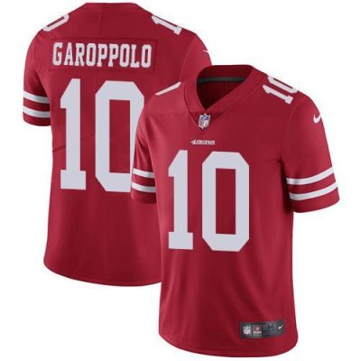 Nike 49ers #10 Jimmy Garoppolo Red Team Color Stitched NFL Vapor Untouchable Limited Jersey