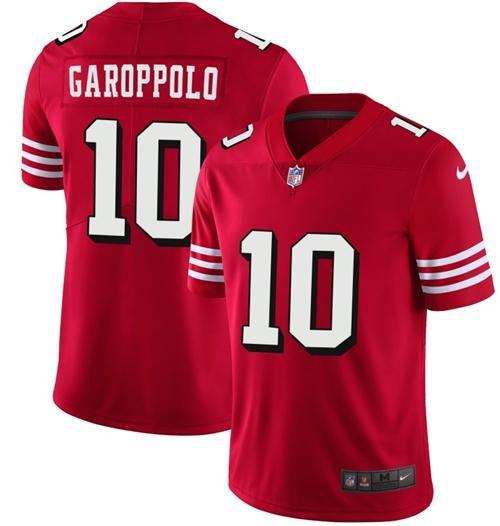 Nike 49ers #10 Jimmy Garoppolo Red Team Color Stitched NFL Vapor Untouchable Limited II Jersey