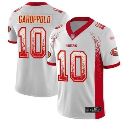 Nike 49ers #10 Jimmy Garoppolo White Stitched NFL Limited Rush Drift Fashion Jersey