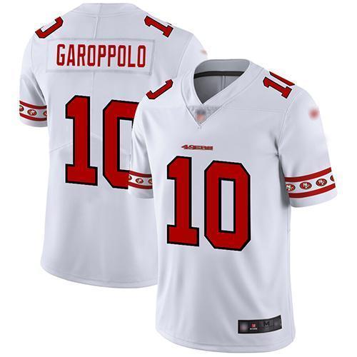 Nike 49ers #10 Jimmy Garoppolo White Stitched NFL Limited Team Logo Fashion Jersey