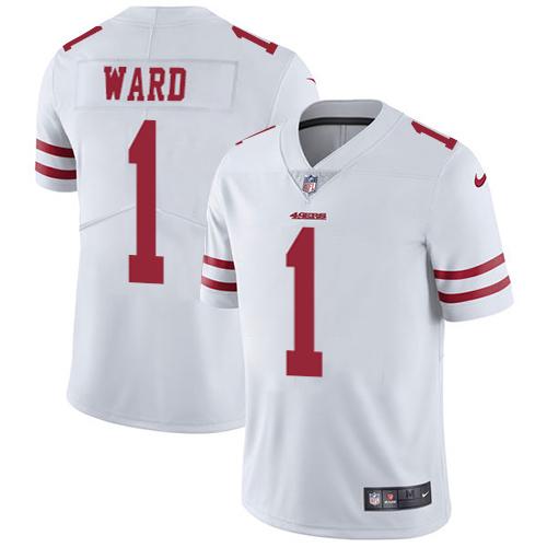 Nike 49ers #1 Jimmie Ward White Stitched NFL Vapor Untouchable Limited Jersey