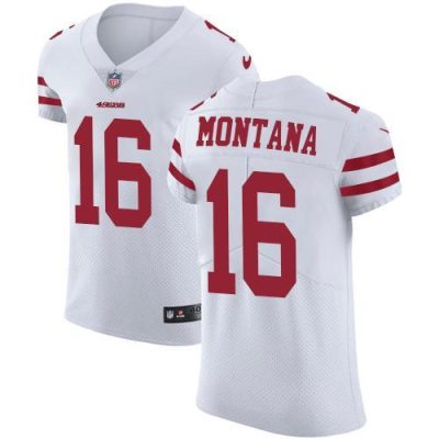 Nike 49ers #16 Joe Montana White Stitched NFL Vapor Untouchable Elite Jersey