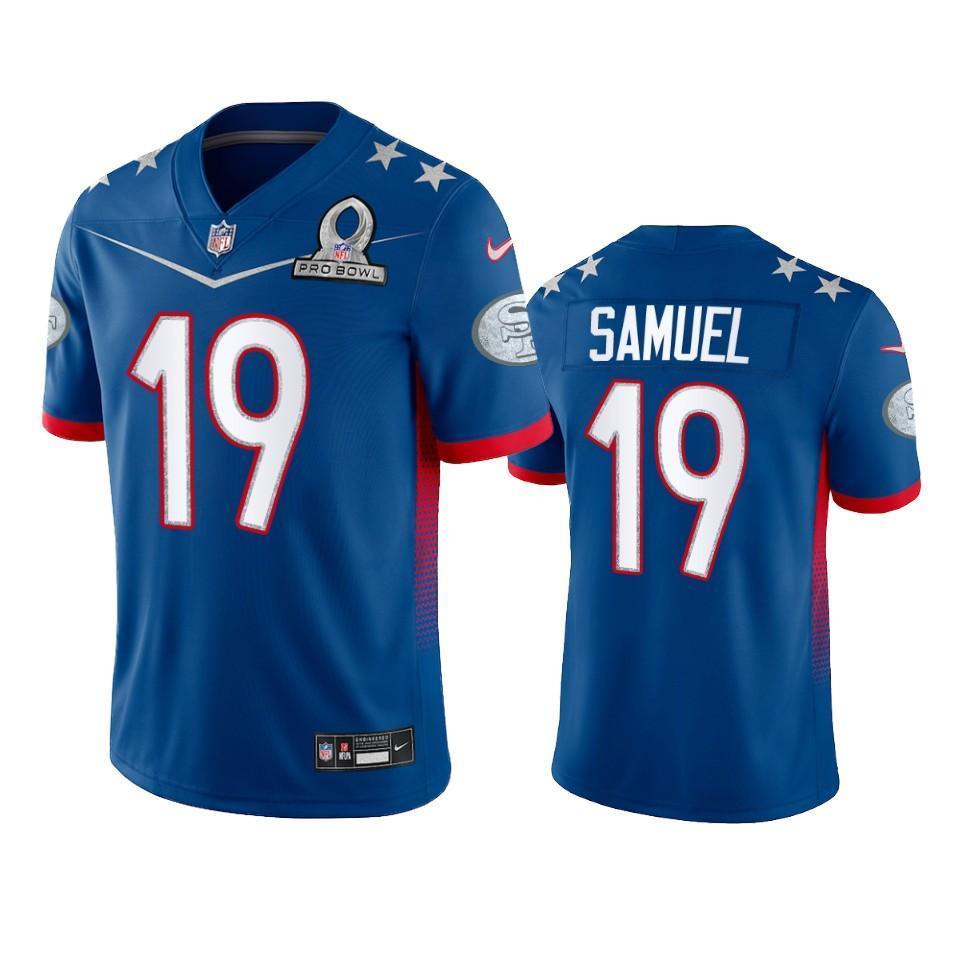 Nike 49ers #19 Deebo Samuel NFL 2022 NFC Pro Bowl Game Jersey Royal
