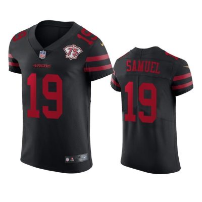 Nike 49ers #19 Deebo Samuel Black Alternate 75th Anniversary Stitched NFL Vapor Untouchable Elite Jersey