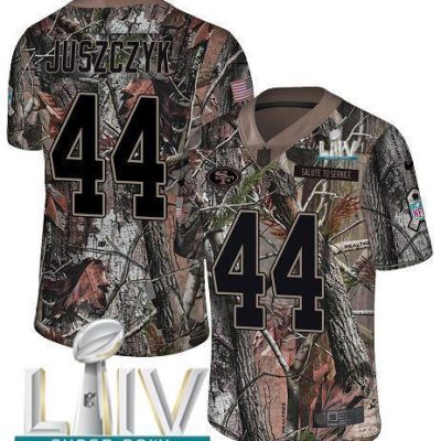 Nike 49ers #44 Kyle Juszczyk Camo Super Bowl LIV 2020 Stitched NFL Limited Rush Realtree Jersey
