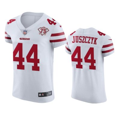 Nike 49ers #44 Kyle Juszczyk White 75th Anniversary Stitched NFL Vapor Untouchable Elite Jersey