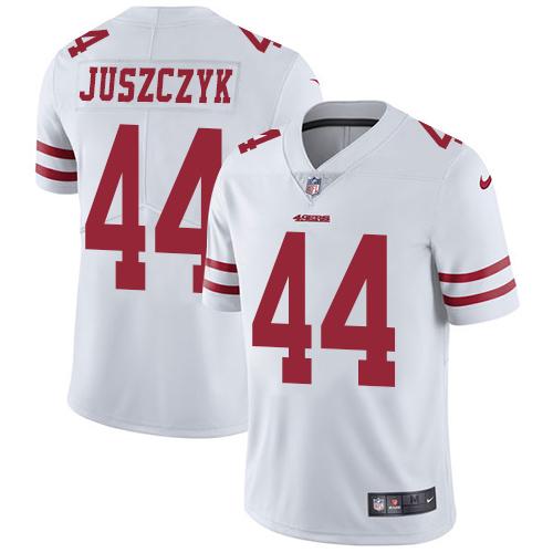 Nike 49ers #44 Kyle Juszczyk White Stitched NFL Vapor Untouchable Limited Jersey