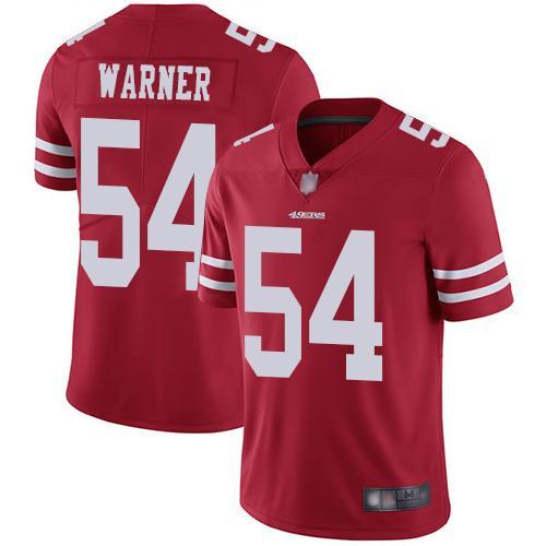Nike 49ers #54 Fred Warner Red Team Color Stitched NFL Vapor Untouchable Limited Jersey