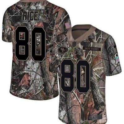 Nike 49ers #80 Jerry Rice Camo Stitched NFL Limited Rush Realtree Jersey