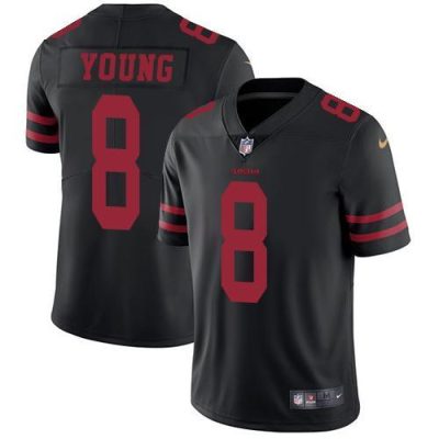 Nike 49ers #8 Steve Young Black Alternate Stitched NFL Vapor Untouchable Limited Jersey