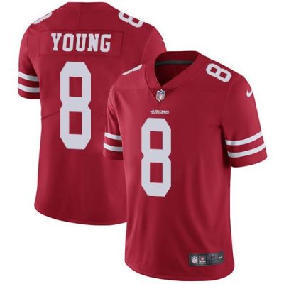Nike 49ers #8 Steve Young Red Team Color Stitched NFL Vapor Untouchable Limited Jersey