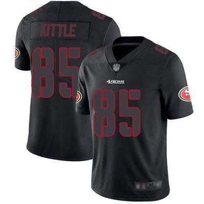 Nike 49ers #85 George Kittle Black Stitched NFL Limited Rush Impact Jersey