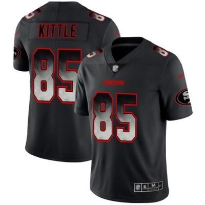 Nike 49ers #85 George Kittle Black Stitched NFL Vapor Untouchable Limited Smoke Fashion Jersey