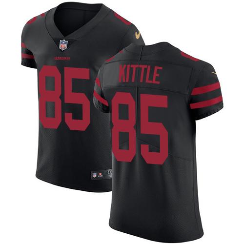 Nike 49ers #85 George Kittle Black Alternate Stitched NFL Vapor Untouchable Elite Jersey