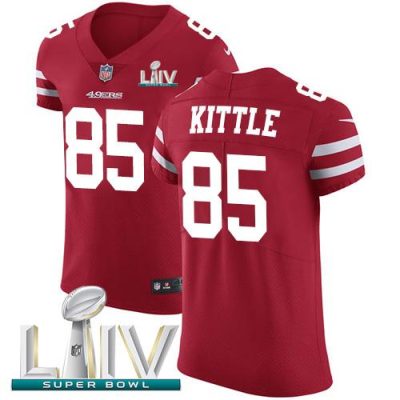 Nike 49ers #85 George Kittle Red Super Bowl LIV 2020 Team Color Stitched NFL Vapor Untouchable Elite Jersey