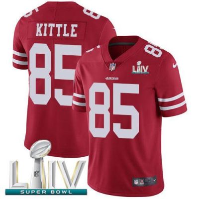 Nike 49ers #85 George Kittle Red Super Bowl LIV 2020 Team Color Stitched NFL Vapor Untouchable Limited Jersey