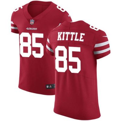 Nike 49ers #85 George Kittle Red Team Color Stitched NFL Vapor Untouchable Elite Jersey