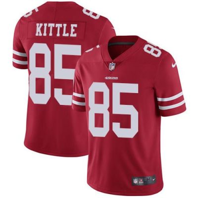 Nike 49ers #85 George Kittle Red Team Color Stitched NFL Vapor Untouchable Limited Jersey