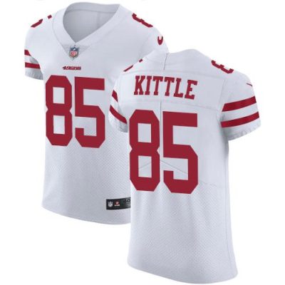 Nike 49ers #85 George Kittle White Stitched NFL Vapor Untouchable Elite Jersey