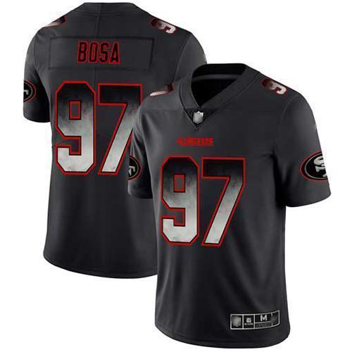 Nike 49ers #97 Nick Bosa Black Stitched NFL Vapor Untouchable Limited Smoke Fashion Jersey