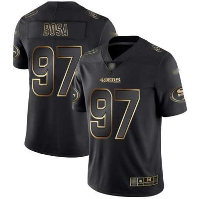 Nike 49ers #97 Nick Bosa Black/Gold Stitched NFL Vapor Untouchable Limited Jersey