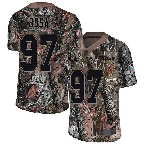 Nike 49ers #97 Nick Bosa Camo Stitched NFL Limited Rush Realtree Jersey