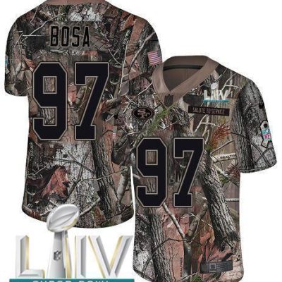 Nike 49ers #97 Nick Bosa Camo Super Bowl LIV 2020 Stitched NFL Limited Rush Realtree Jersey