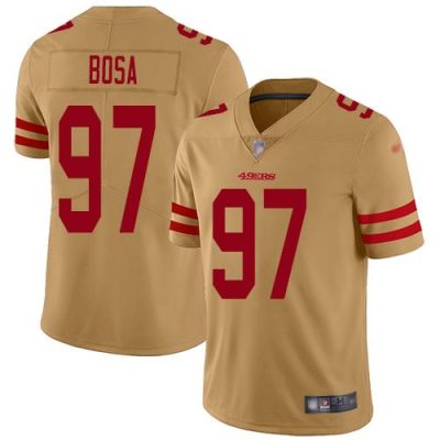 Nike 49ers #97 Nick Bosa Gold Stitched NFL Limited Inverted Legend Jersey