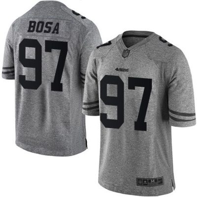 Nike 49ers #97 Nick Bosa Gray Stitched NFL Limited Gridiron Gray Jersey