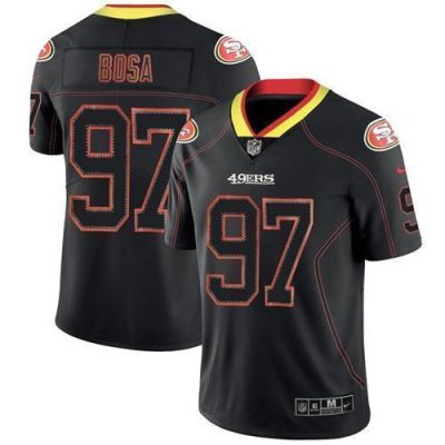 Nike 49ers #97 Nick Bosa Lights Out Black Stitched NFL Limited Rush Jersey