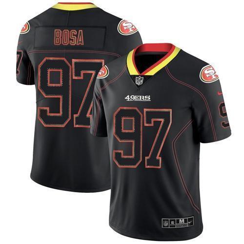 Nike 49ers #97 Nick Bosa Lights Out Black Stitched NFL Limited Rush Jersey