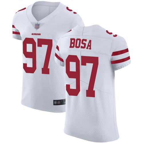 Nike 49ers #97 Nick Bosa White Stitched NFL Vapor Untouchable Elite Jersey