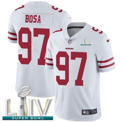Nike 49ers #97 Nick Bosa White Super Bowl LIV 2020 Stitched NFL Vapor Untouchable Limited Jersey