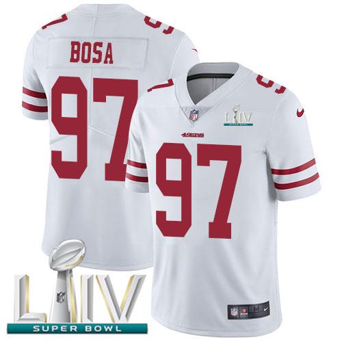 Nike 49ers #97 Nick Bosa White Super Bowl LIV 2020 Stitched NFL Vapor Untouchable Limited Jersey