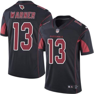 Nike Arizona Cardinals #13 Kurt Warner Black Stitched NFL Limited Rush Jersey