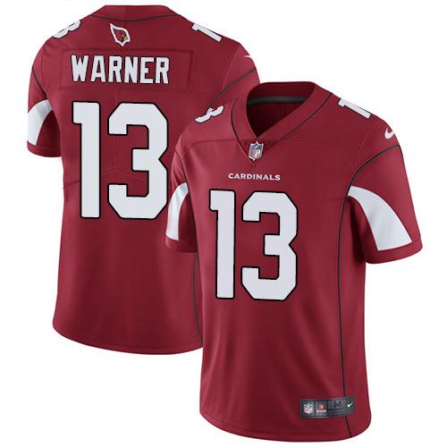 Nike Arizona Cardinals #13 Kurt Warner Red Team Color Stitched NFL Vapor Untouchable Limited Jersey
