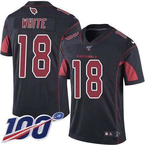 Nike Arizona Cardinals #18 Kevin White Black Stitched NFL Limited Rush 100th Season Jersey