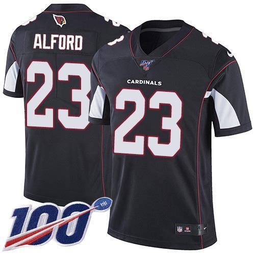 Nike Arizona Cardinals #23 Robert Alford Black Alternate Stitched NFL 100th Season Vapor Limited Jersey