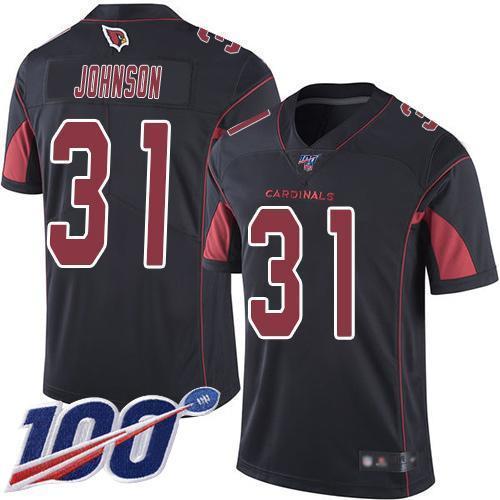 Nike Arizona Cardinals #31 David Johnson Black Stitched NFL Limited Rush 100th Season Jersey