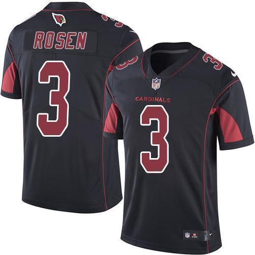Nike Arizona Cardinals #3 Josh Rosen Black Stitched NFL Limited Rush Jersey