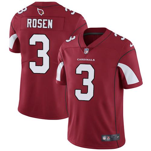 Nike Arizona Cardinals #3 Josh Rosen Red Team Color Stitched NFL Vapor Untouchable Limited Jersey