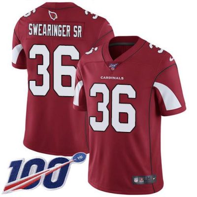 Nike Arizona Cardinals #36 D.J. Swearinger Sr. Red Team Color Stitched NFL 100th Season Vapor Limited Jersey