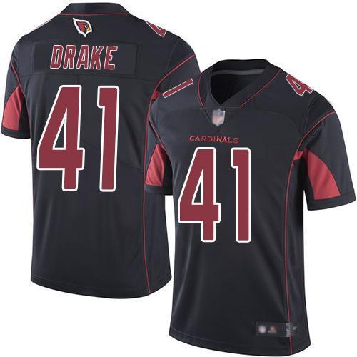 Nike Arizona Cardinals #41 Kenyan Drake Black Stitched NFL Limited Rush Jersey