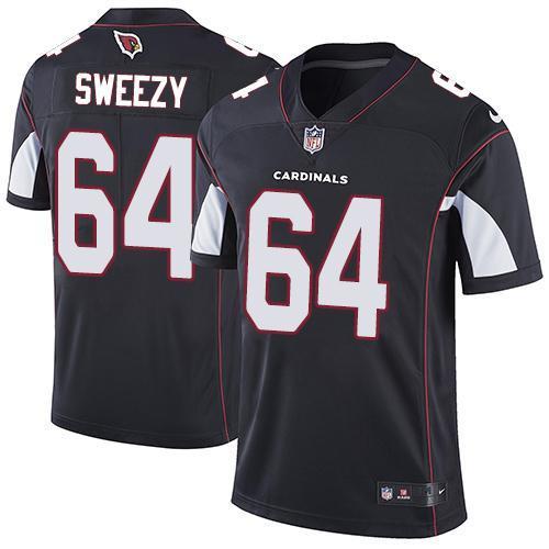 Nike Arizona Cardinals #64 J.R. Sweezy Black Alternate Stitched NFL Vapor Untouchable Limited Jersey