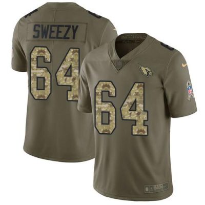 Nike Arizona Cardinals #64 J.R. Sweezy Olive/Camo Stitched NFL Limited 2017 Salute to Service Jersey