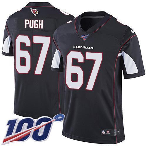 Nike Arizona Cardinals #67 Justin Pugh Black Alternate Stitched NFL 100th Season Vapor Limited Jersey