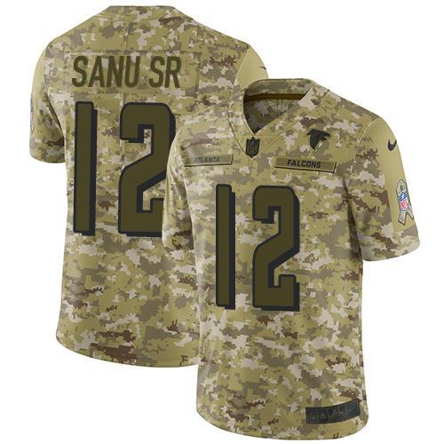 Nike Atlanta Falcons #12 Mohamed Sanu Sr Camo Stitched NFL Limited 2018 Salute To Service Jersey